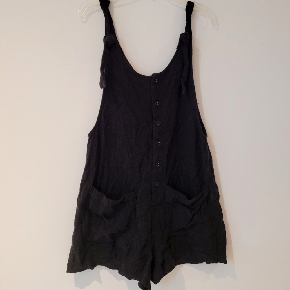 Black loose fitted romper